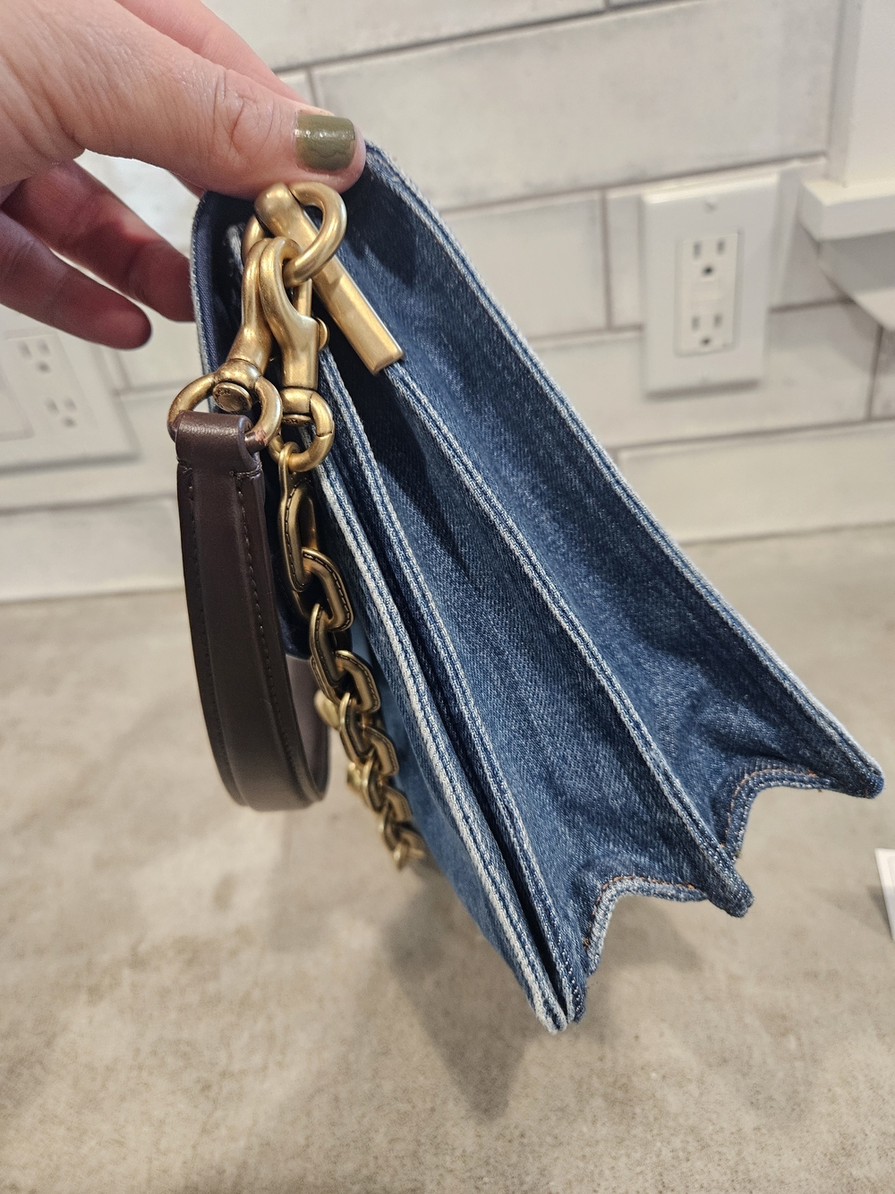 COACH Denim Chain Tabby 30 - Picture 4 of 6